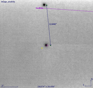 Asteroid 270 Anahita passing nearby a 12th magnitude Tycho-2 star