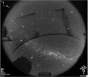 All Sky camera image recorded during our night of observation