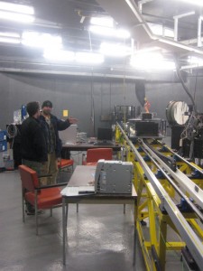 In the Coude room of the CFHT. The delay line of the interferometer called OHANA.