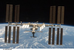 One of the most recent pictures of the ISS (credit NASA).