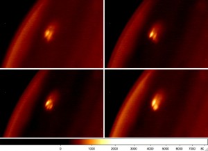 Individual frames showing the bright feature in Kp band (2.2 um)