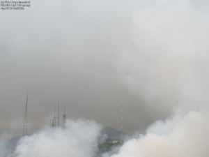 Capture screen taken at 12:40pm today. The smoke is very dense and thus the wild fire is very close.