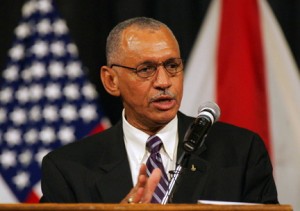 NASA Administrator Charles Bolden speaking about the future of NASA. (The Huntsville Times)