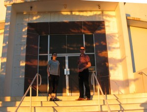 Guy Perrin and Elsa Huby as they arrived at Lick Observatory on July 14 2010