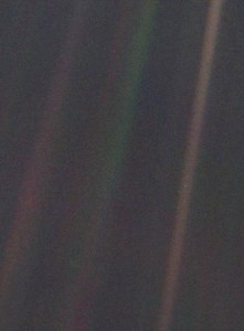 Picture of Earth taken by Voyager 1 in 1990