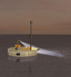 Artist rendering of the lake lander probe TiME (from Wikipedia)